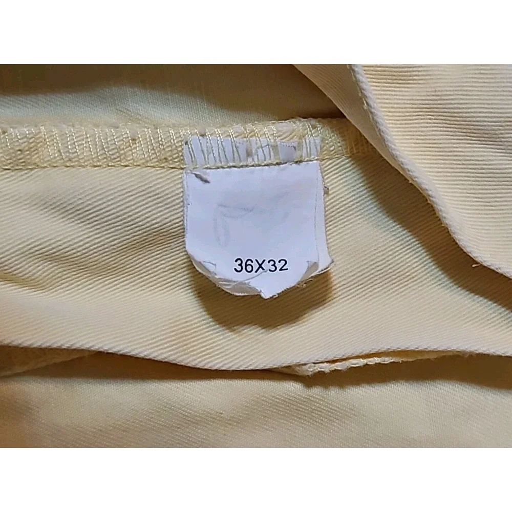 Polo Ralph Lauren Yellow Pants 35x30 Cotton Chino‎ Golf Jeans Double Pleated